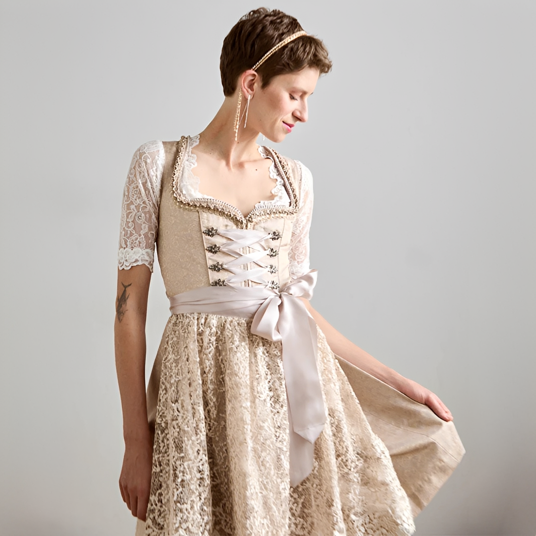 Eunes Damen Korsettkleid Schnürung