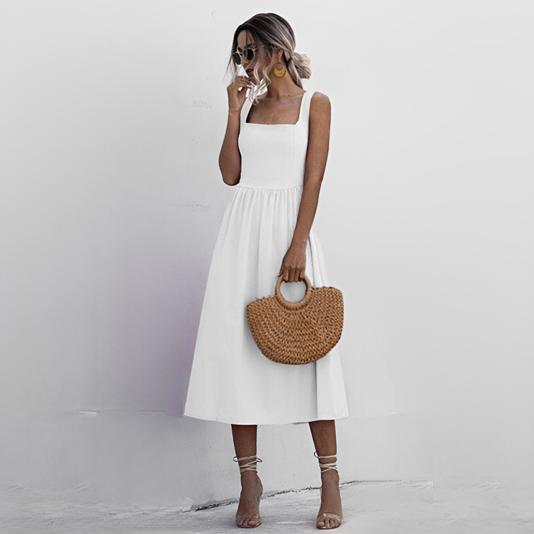 Lenna Damen Sommerkleid Ärmellos Leicht