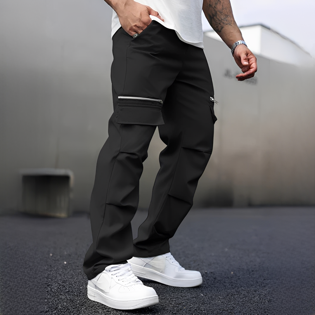 Herren Cargo-Hose Robust Baumwolle Vielfache Taschen Anthrazit