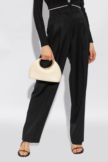 Vegan-Leder Ringtasche mit goldenem Griff