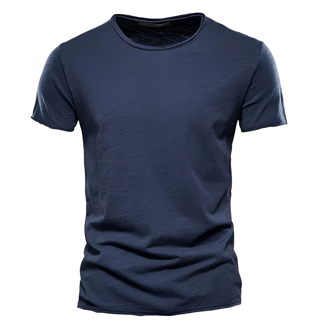 Herren Klassisches T-Shirt Baumwolle Weiß