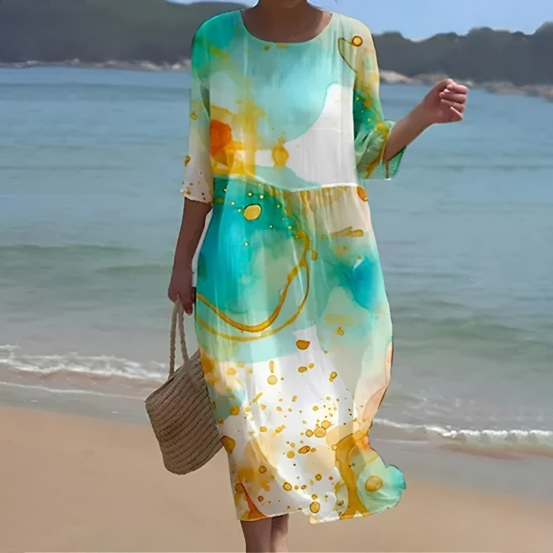 Elegante Damen Blumenrobe