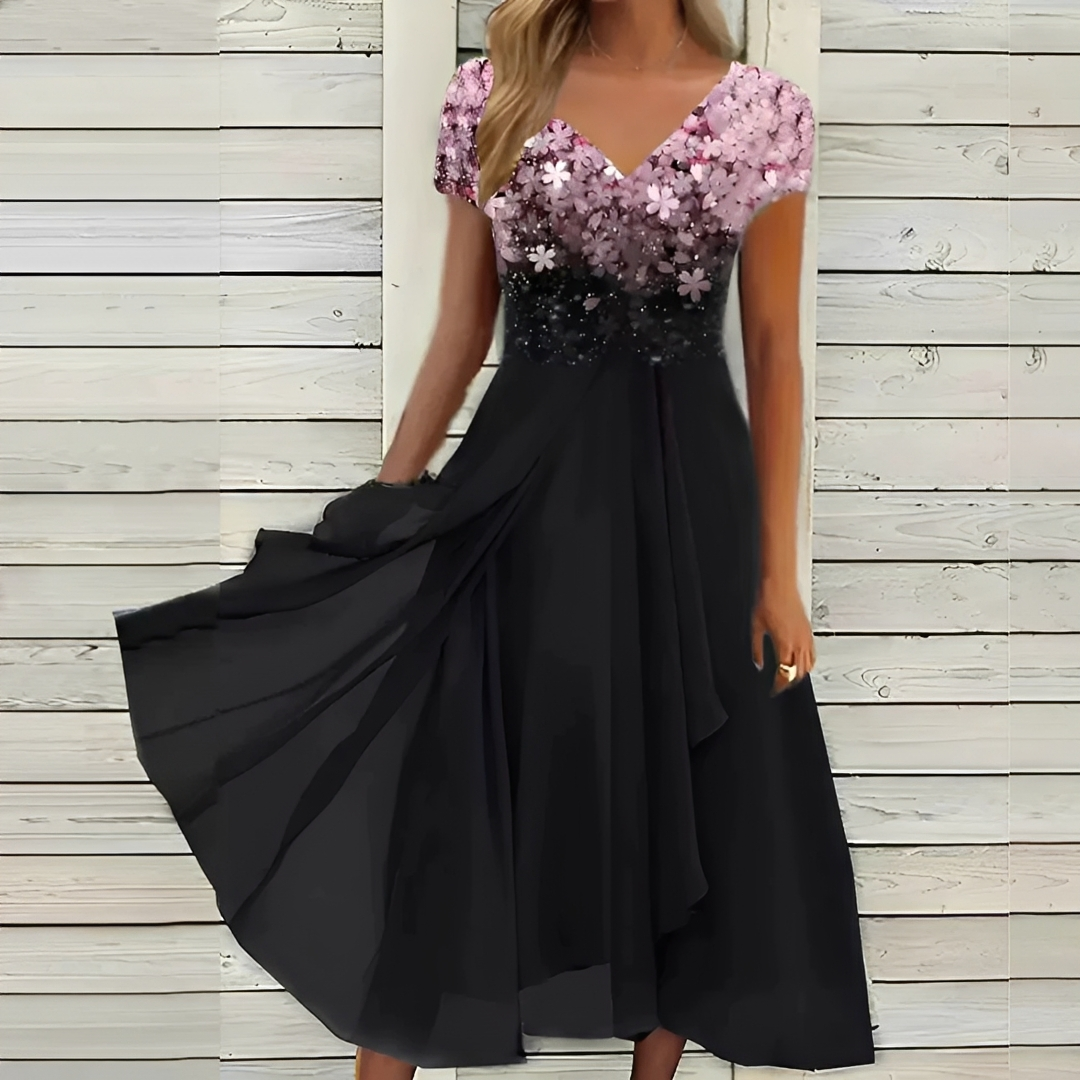 Damen Sommerkleid Leicht Blumenmuster
