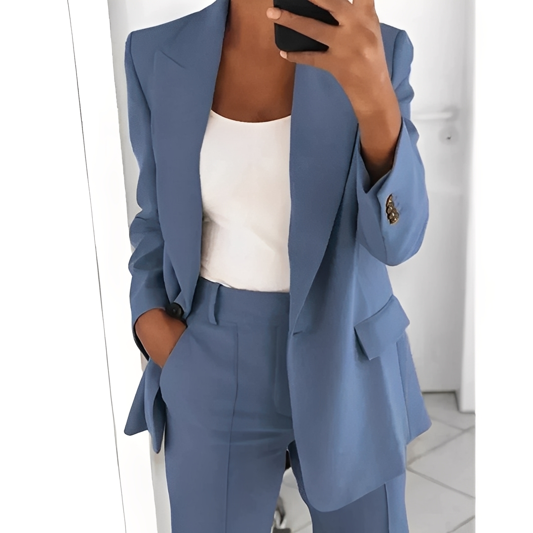 Damen Blazer Set Hosen Elegant