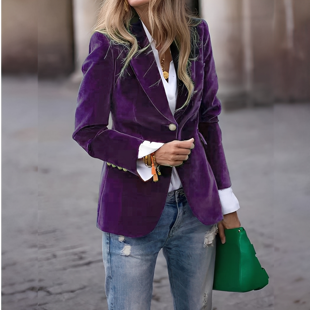 Damen Knopfjacke Klassisch Leger