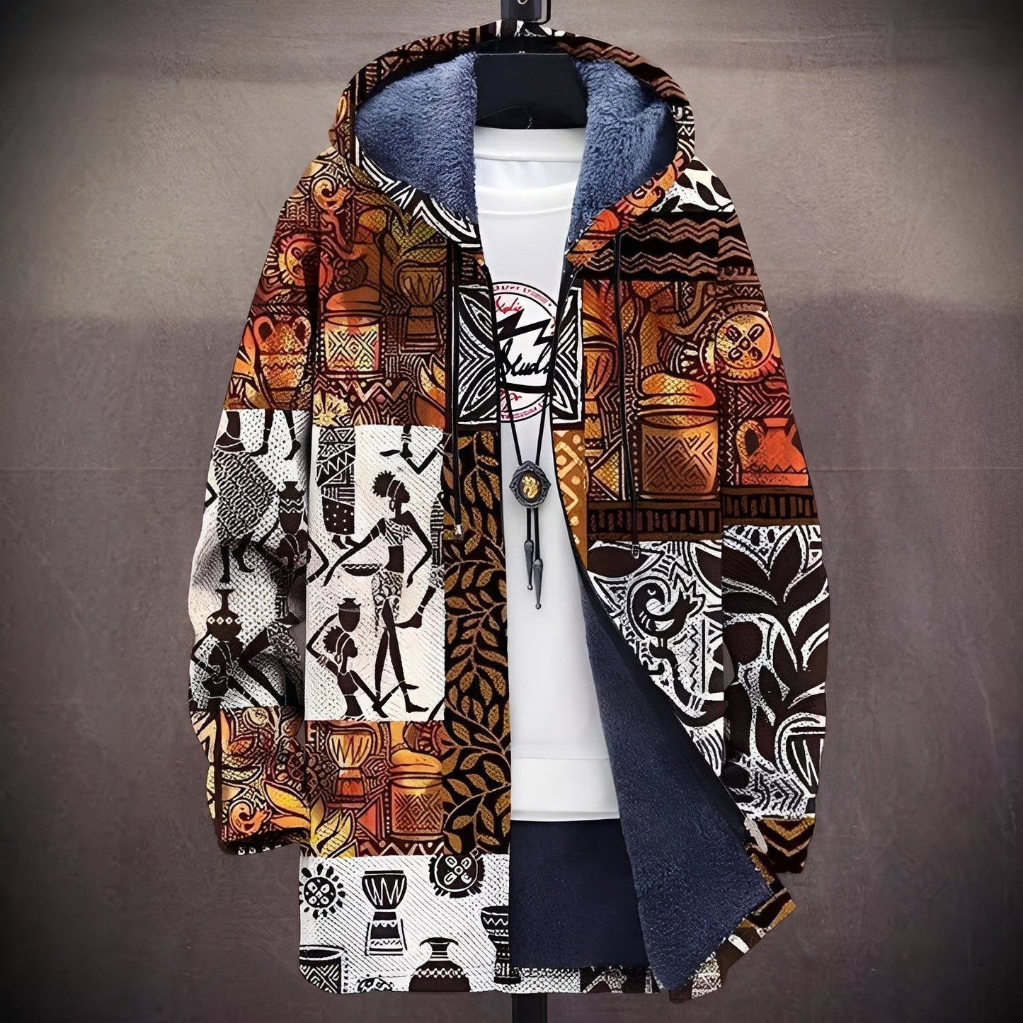Romy Herren Hoodie Bedruckt Stilvoll Grau