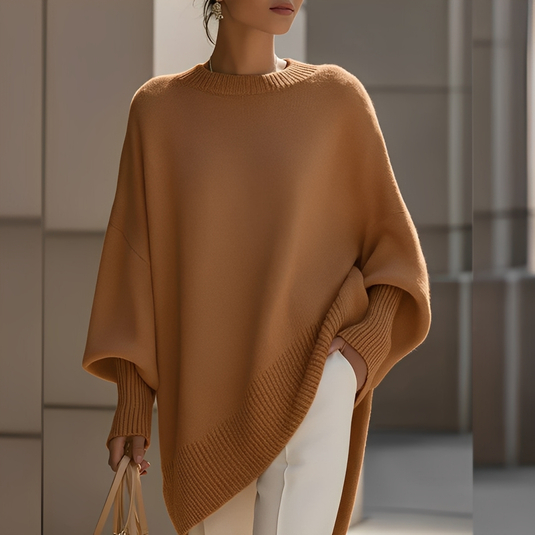 Damen Oversize Pullover Rundhalsausschnitt Großgröße