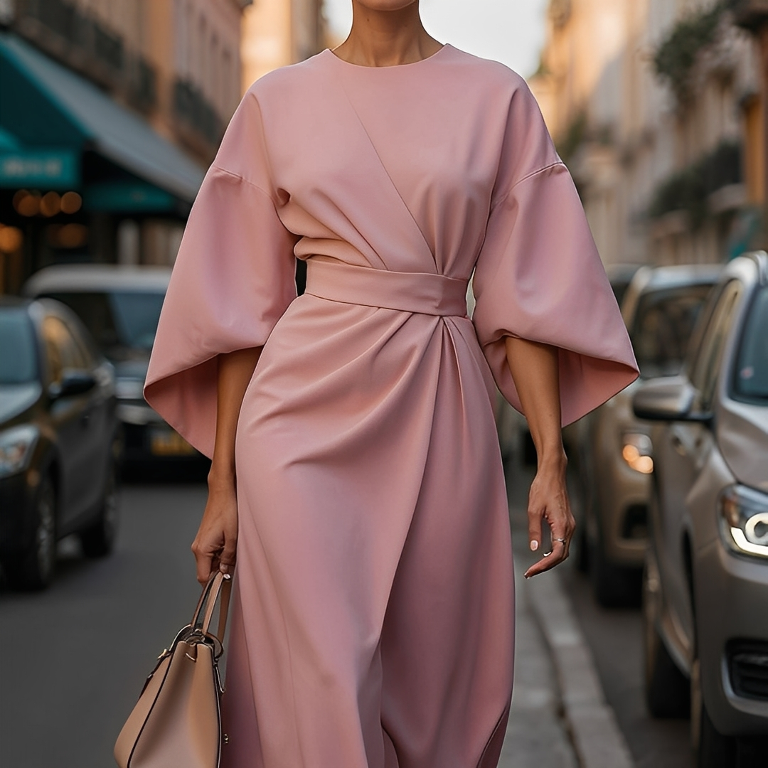 Lauriane Damenkleid Laternenärmel Stilvoll