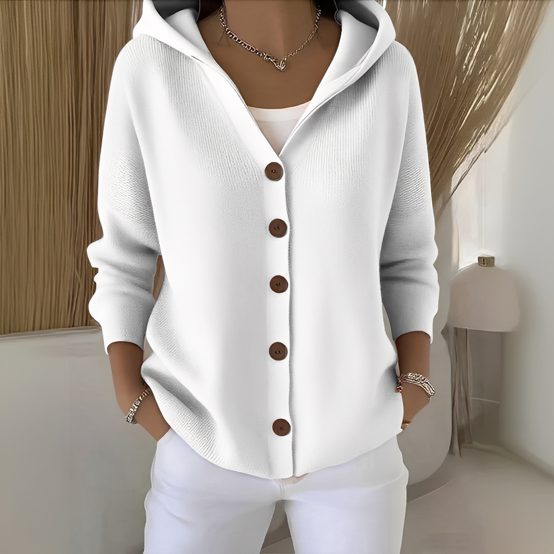 Damen Cardigan Langärmlig Baumwolle