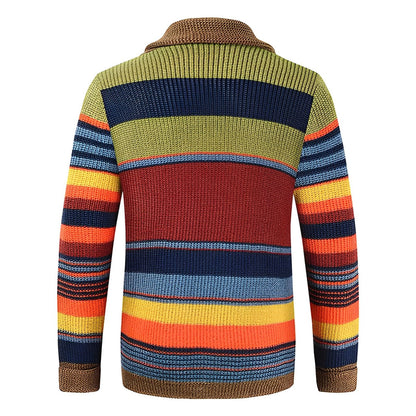 Herren Strickcardigan Retrobaumwolle Grau