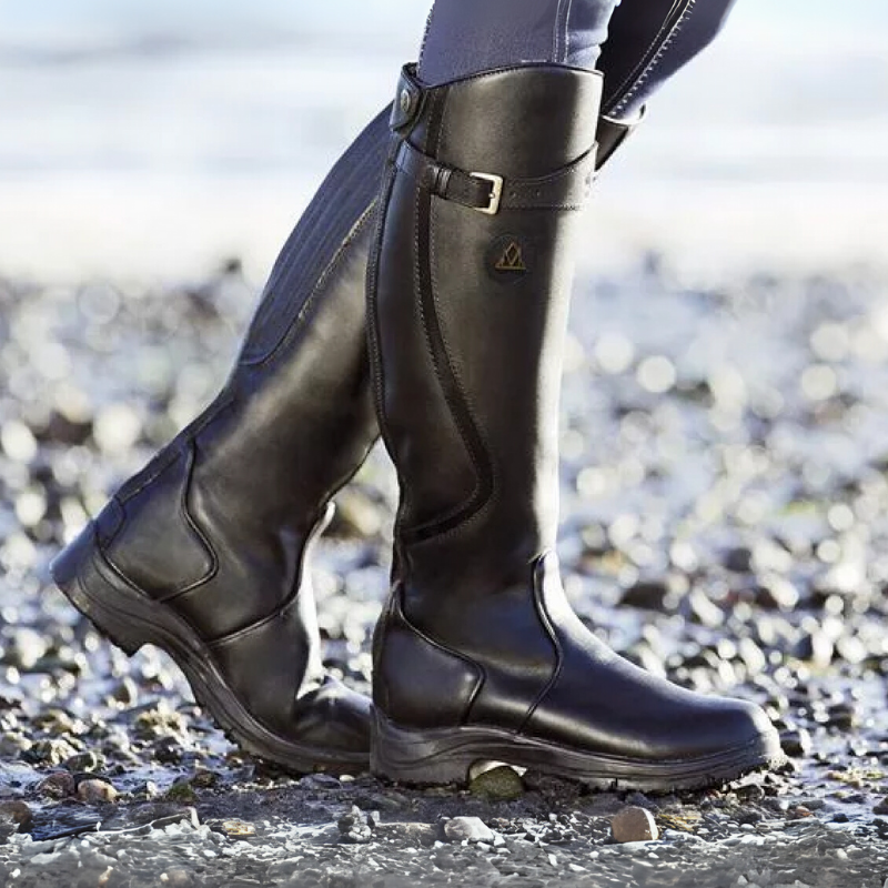Damen Reitstiefel Kniehoch Leder