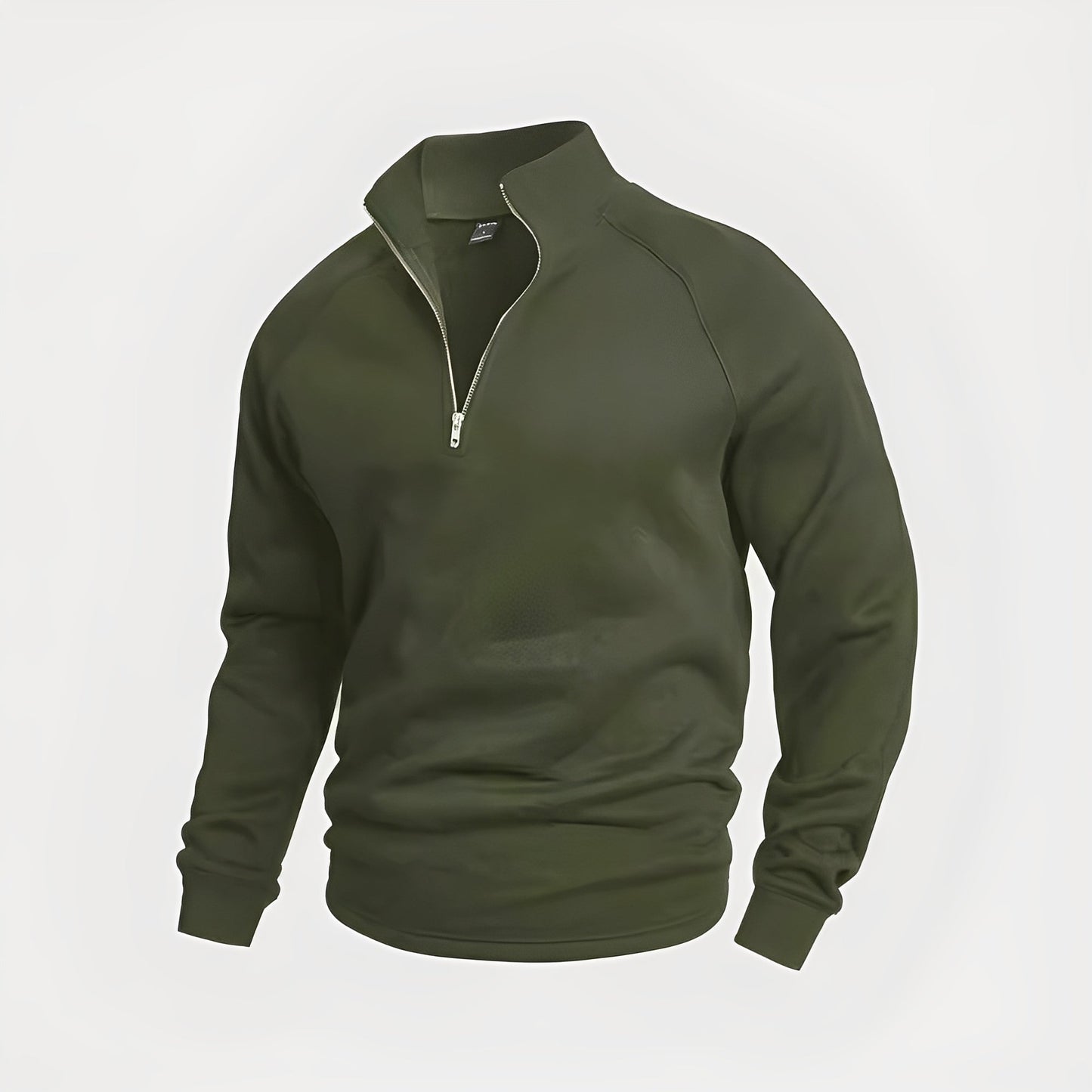 Herren Fleecepullover Reißverschluss Bequem Grau