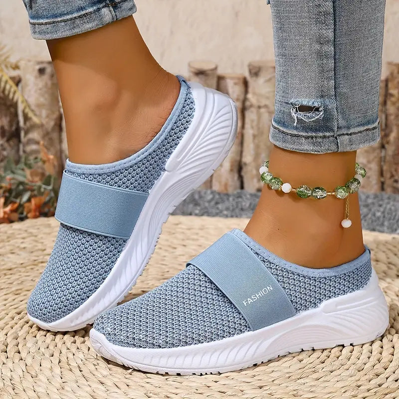 Damen Orthopädische Slip On Schuhe Klettverschluss