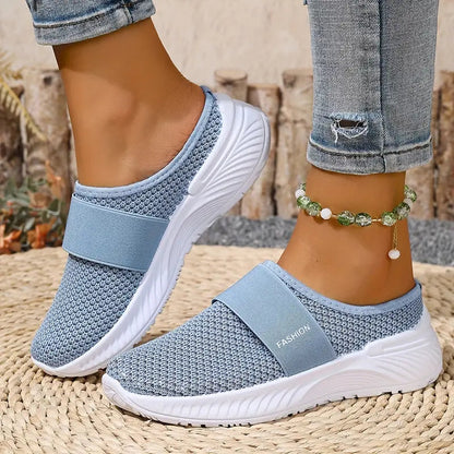 Damen Orthopädische Slip On Schuhe Klettverschluss