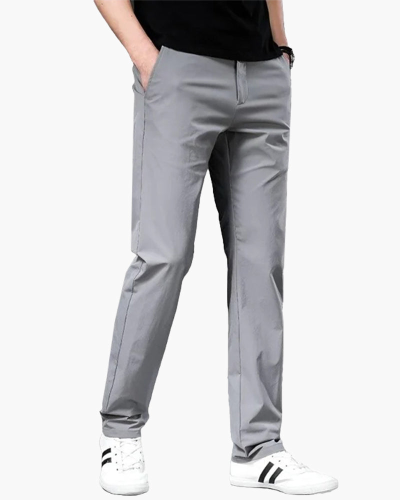 Jaxon Herren Chino-Hose Slim Passform Beige