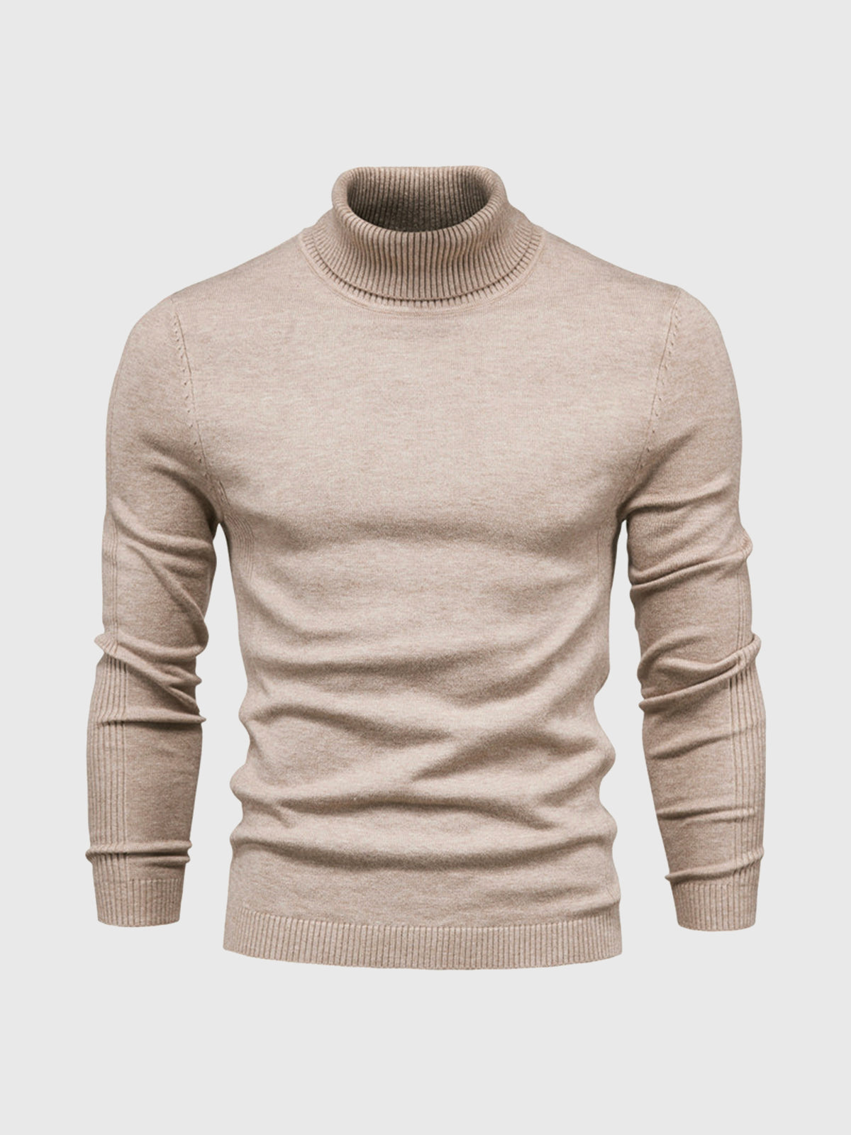 Herren Rollkragenpullover Kurz Waschbar