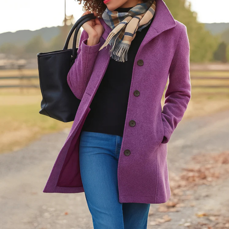 Norvielle Damen Klassische Knopfjacke