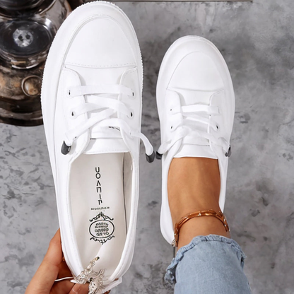 Damen Minimalistische Schnür Sneakers