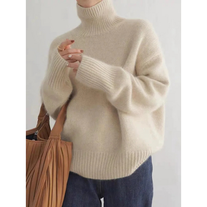 Damen Loose Fit Rollkragenpullover