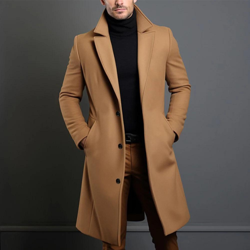 Herren Langmantel Elegant Winter