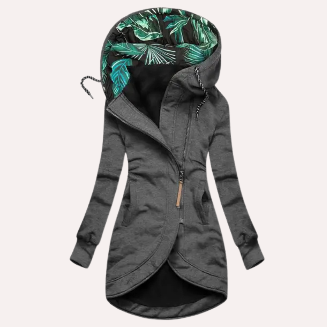 Damen Hoodie Lässig Gemusterter Kapuze
