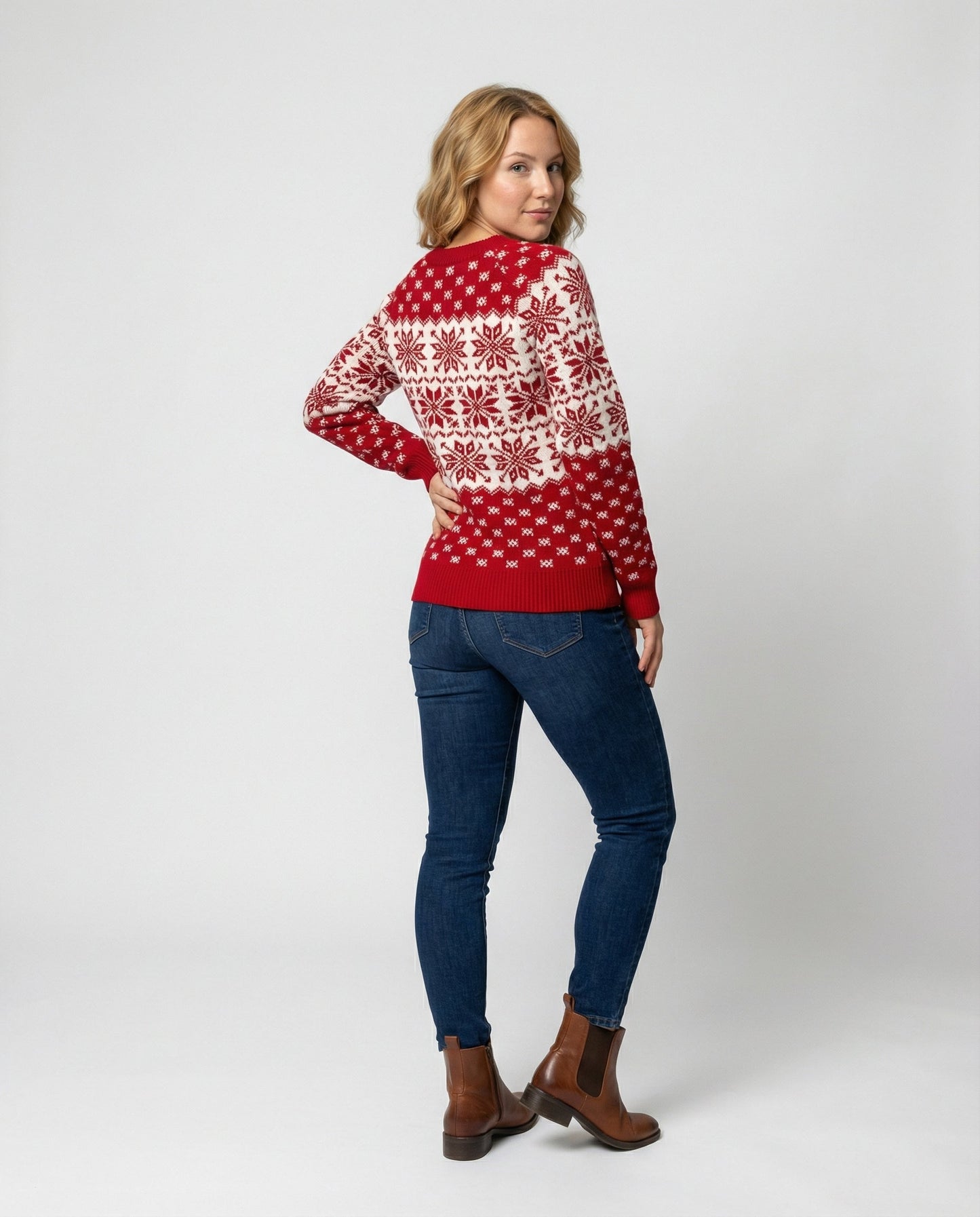 Damen Weihnachtsstrickpullover