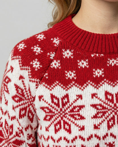 Damen Weihnachtsstrickpullover