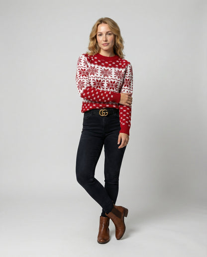 Damen Weihnachtsstrickpullover