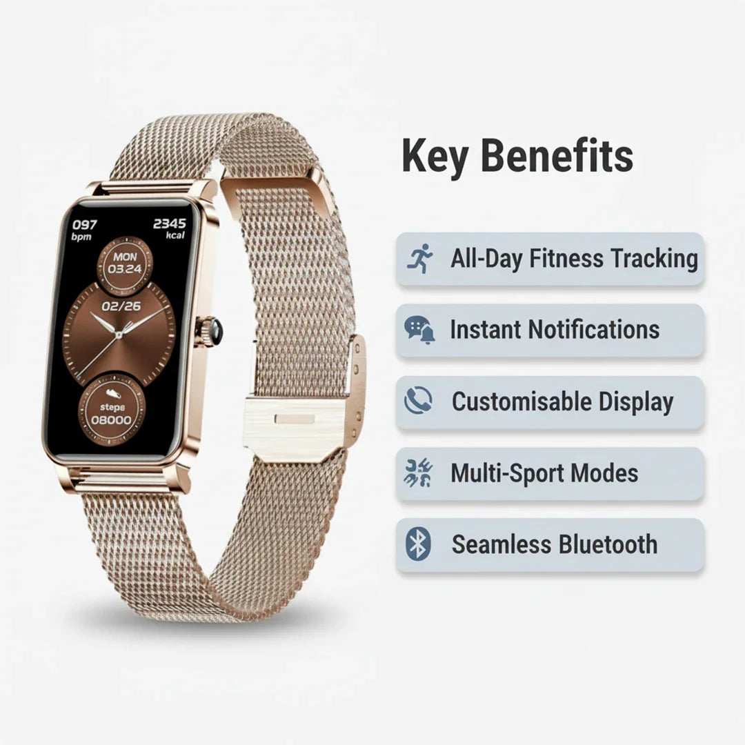 Fitness-Smartwatch mit Benachrichtigungsanzeige