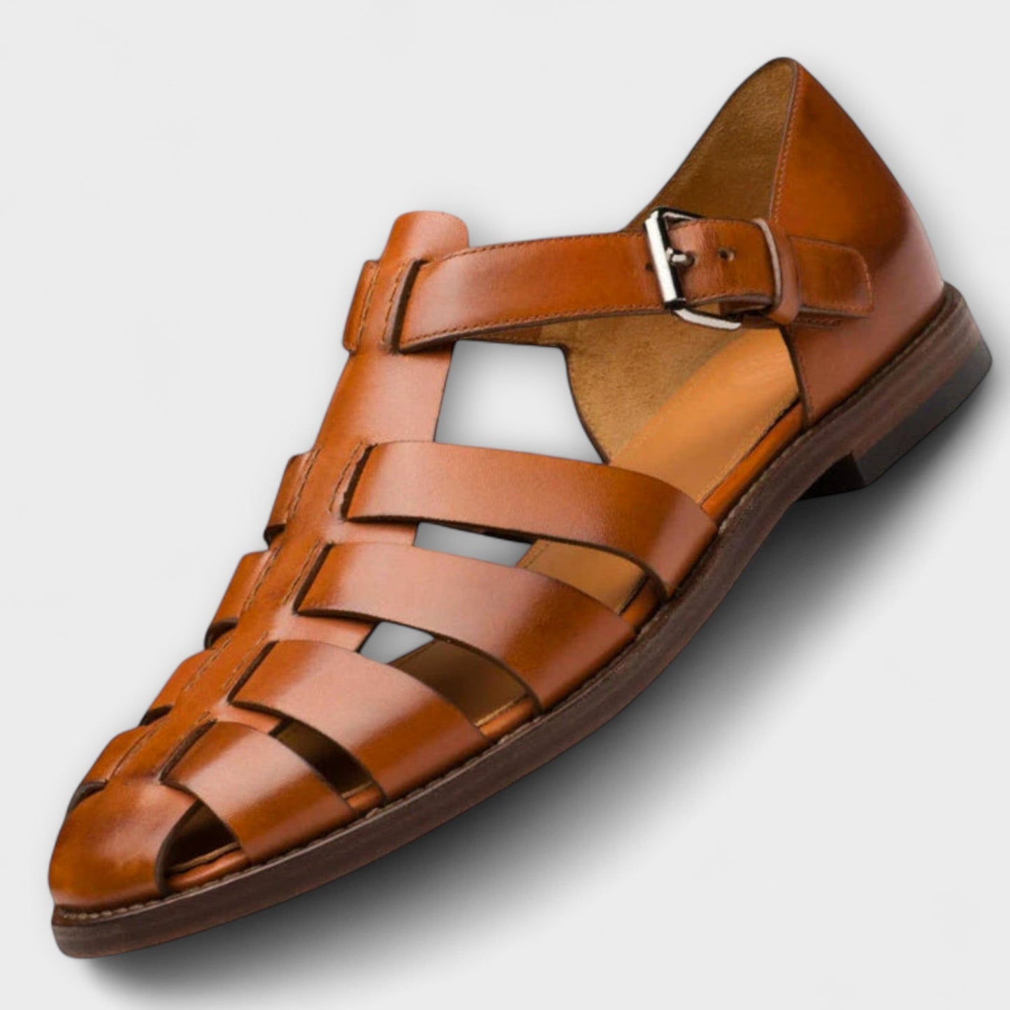 Männer Ledersandalen Hochwertig Braun - Norvielle