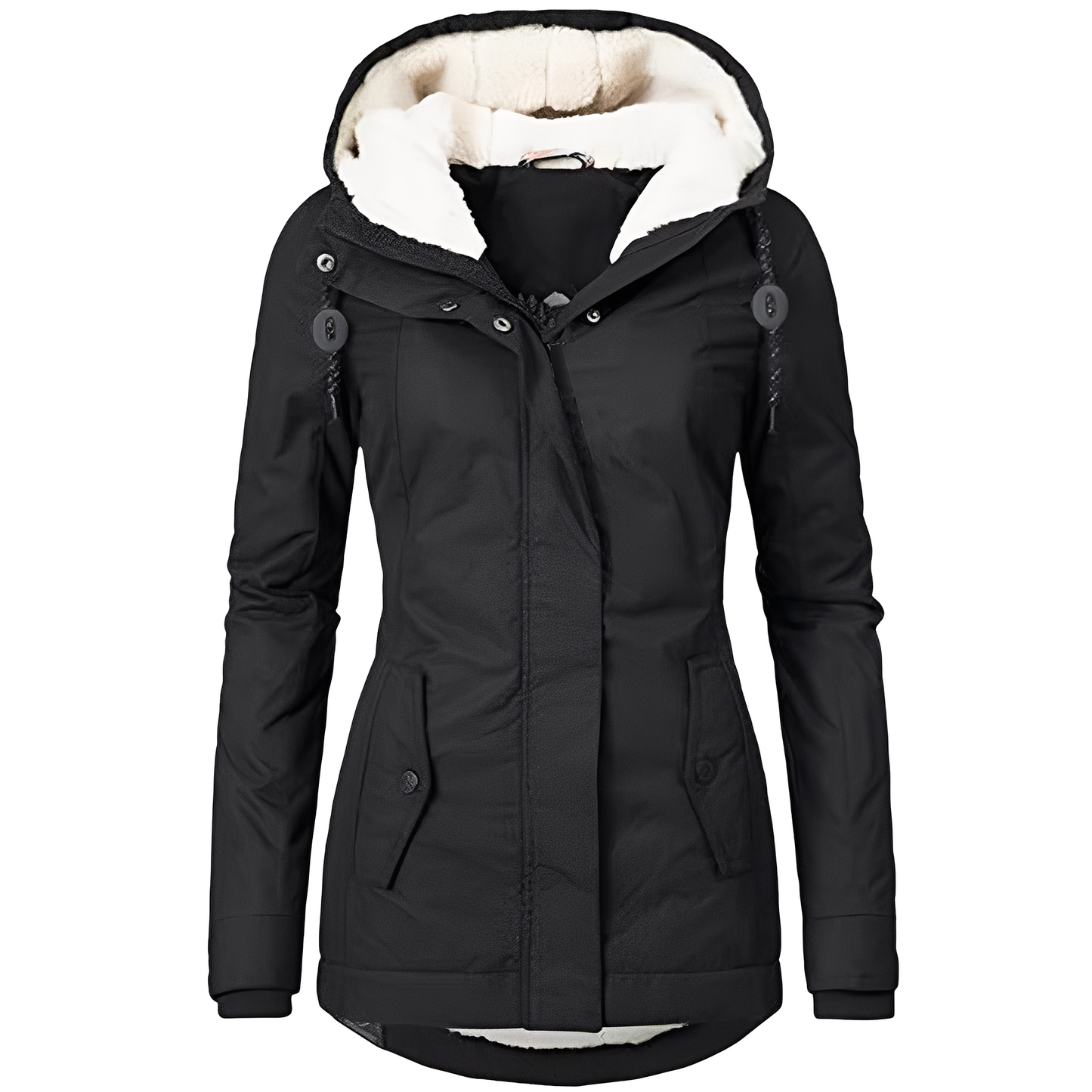 Wasserdichte Samtjacke Damen Kapuze
