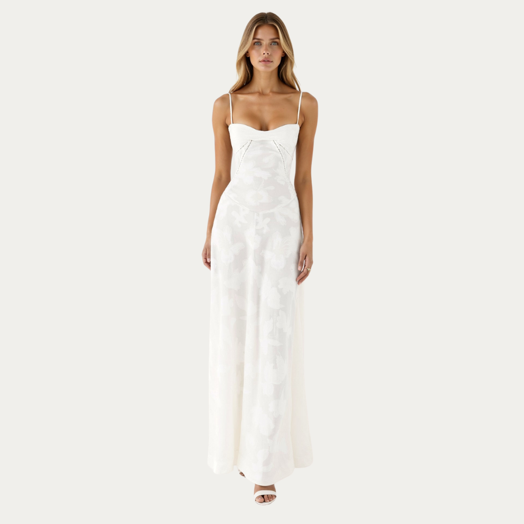 Damen Hochzeitsgast Maxikleid Lang - Norvielle
