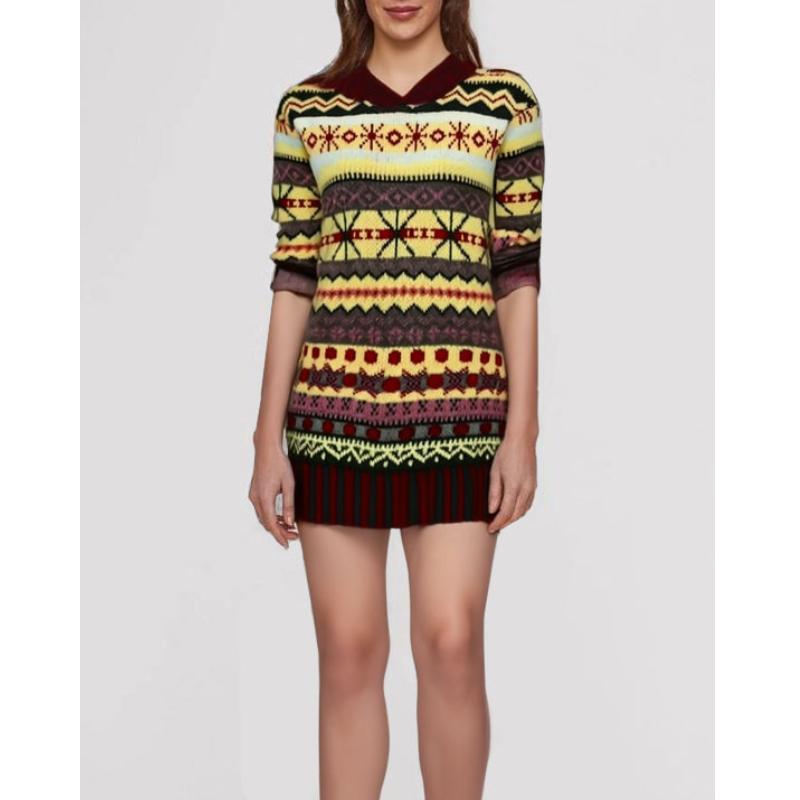 Norweger Strickpullover Damen Mini - Norvielle