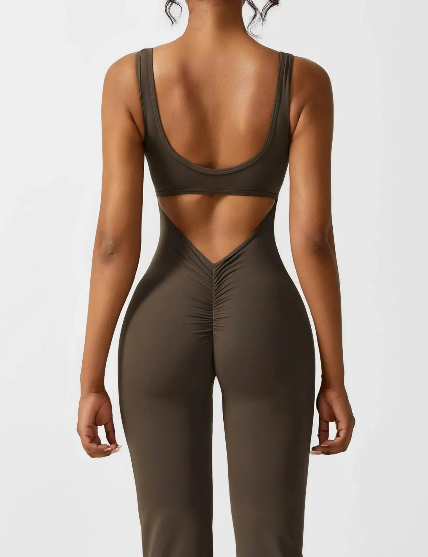 Damen Jumpsuit Enganliegend Weite Bein Komfort