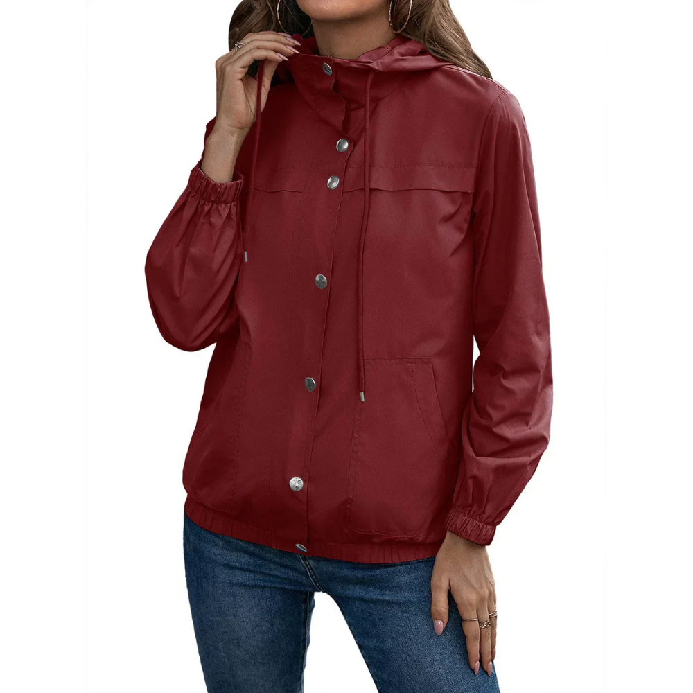 Norvielle Damen Regenjacke Mit Kapuze