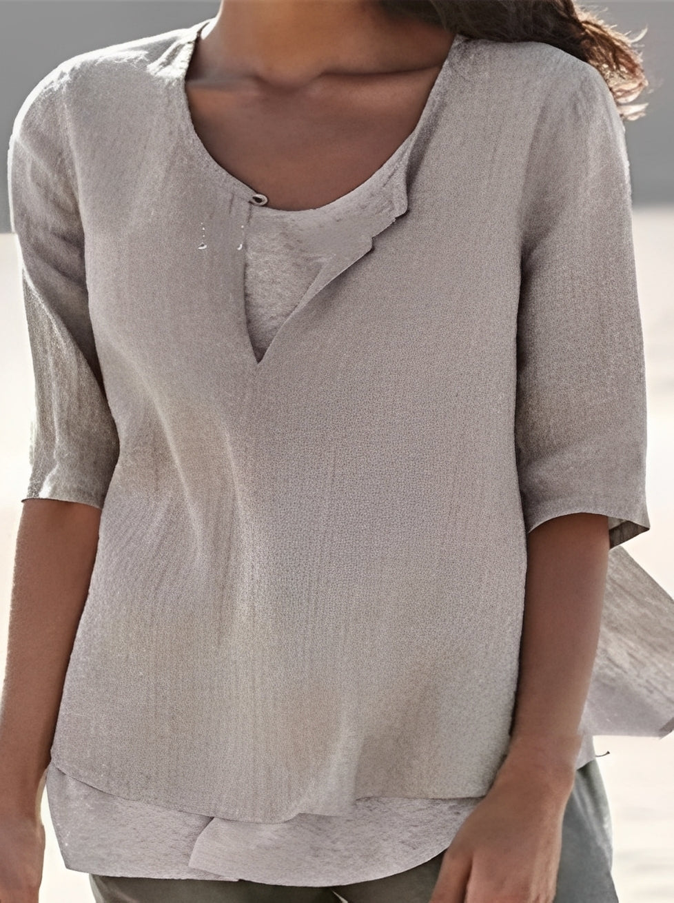 Elegante Damenbluse Lagenlook