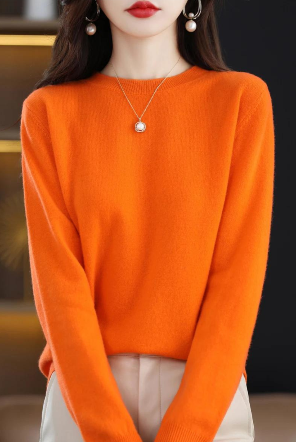 Damen Klassische Wollpullover