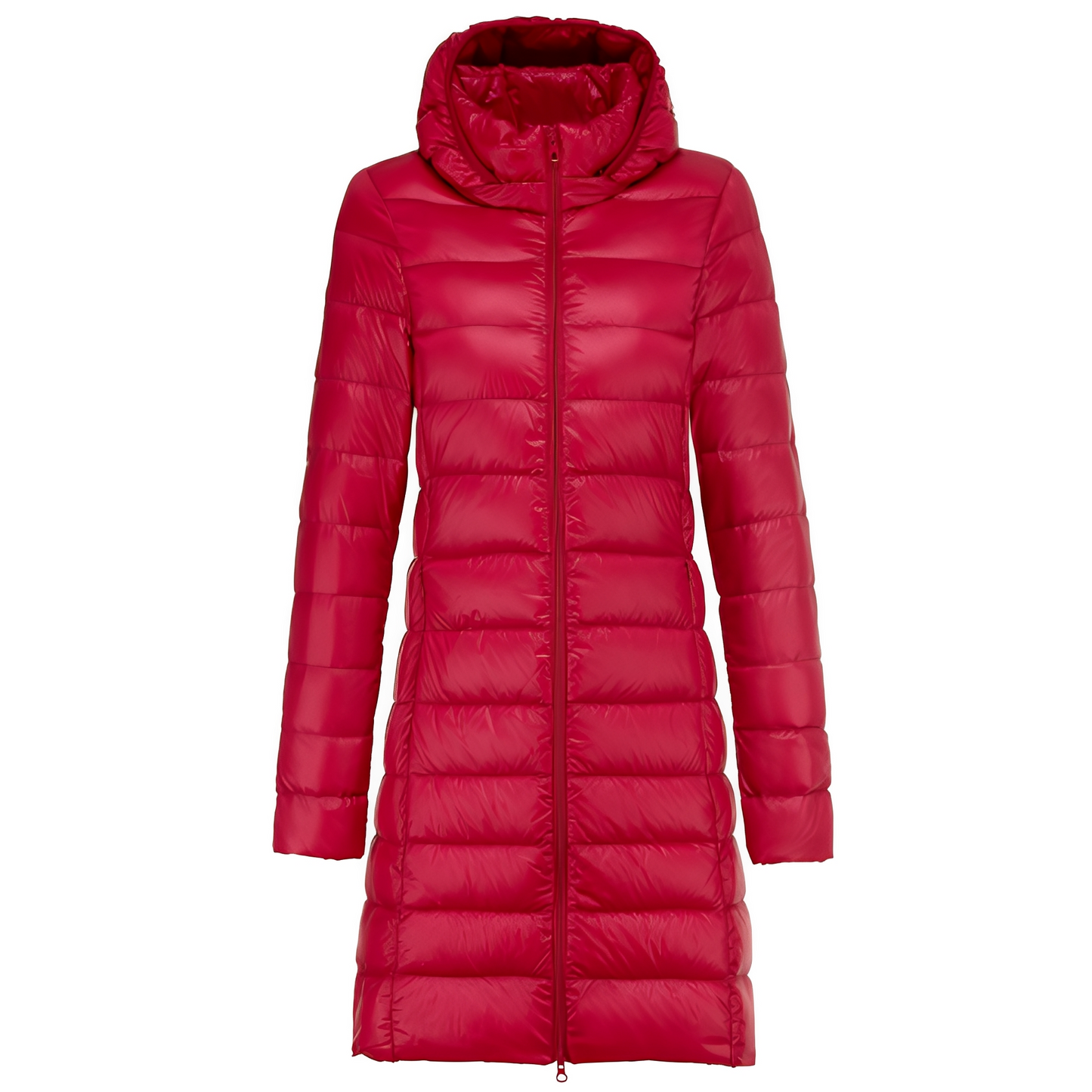 Damen Daunenjacke Lang Mit Kapuze