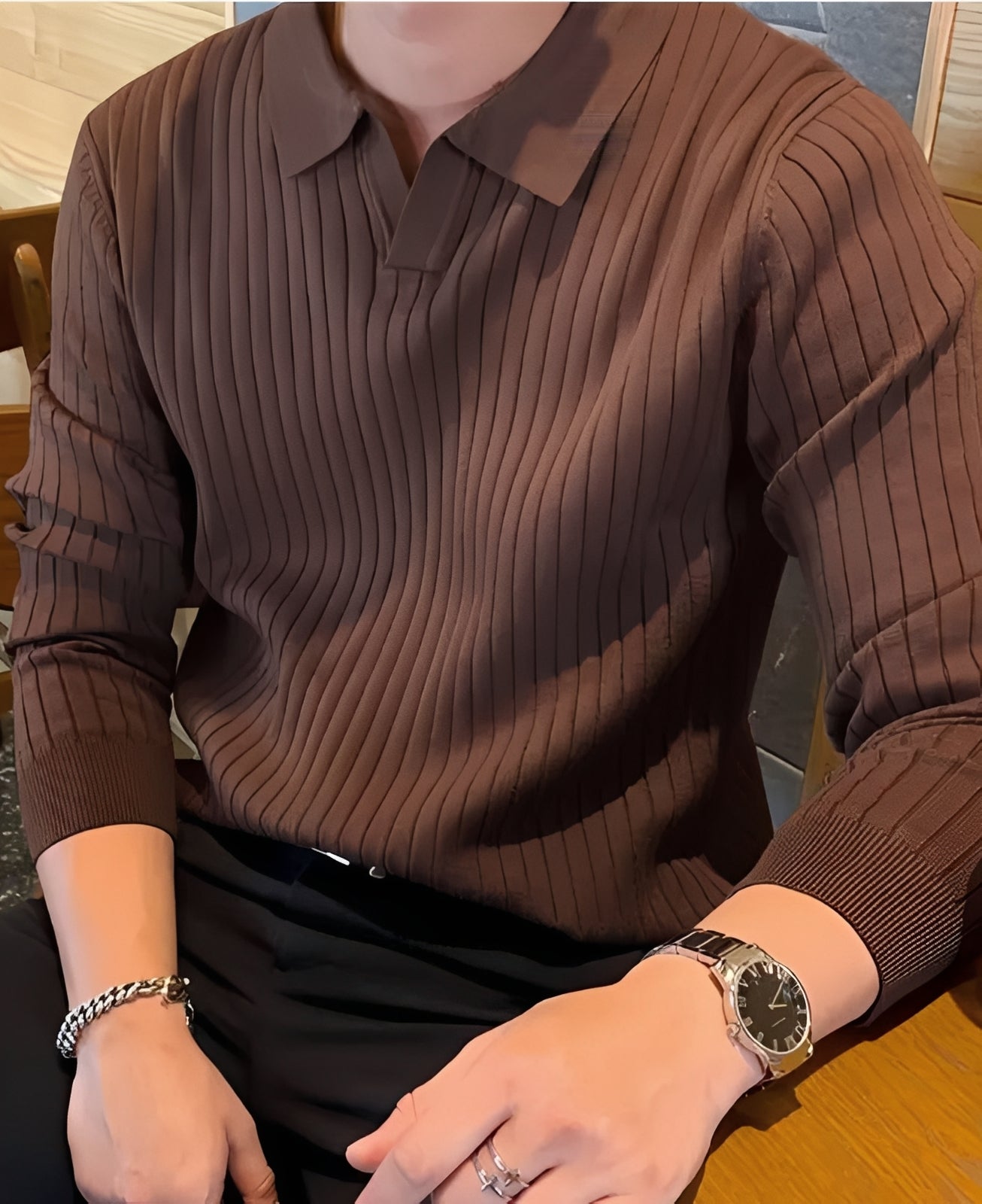 Hector Herren Slim-Fit Pullover Klassisch