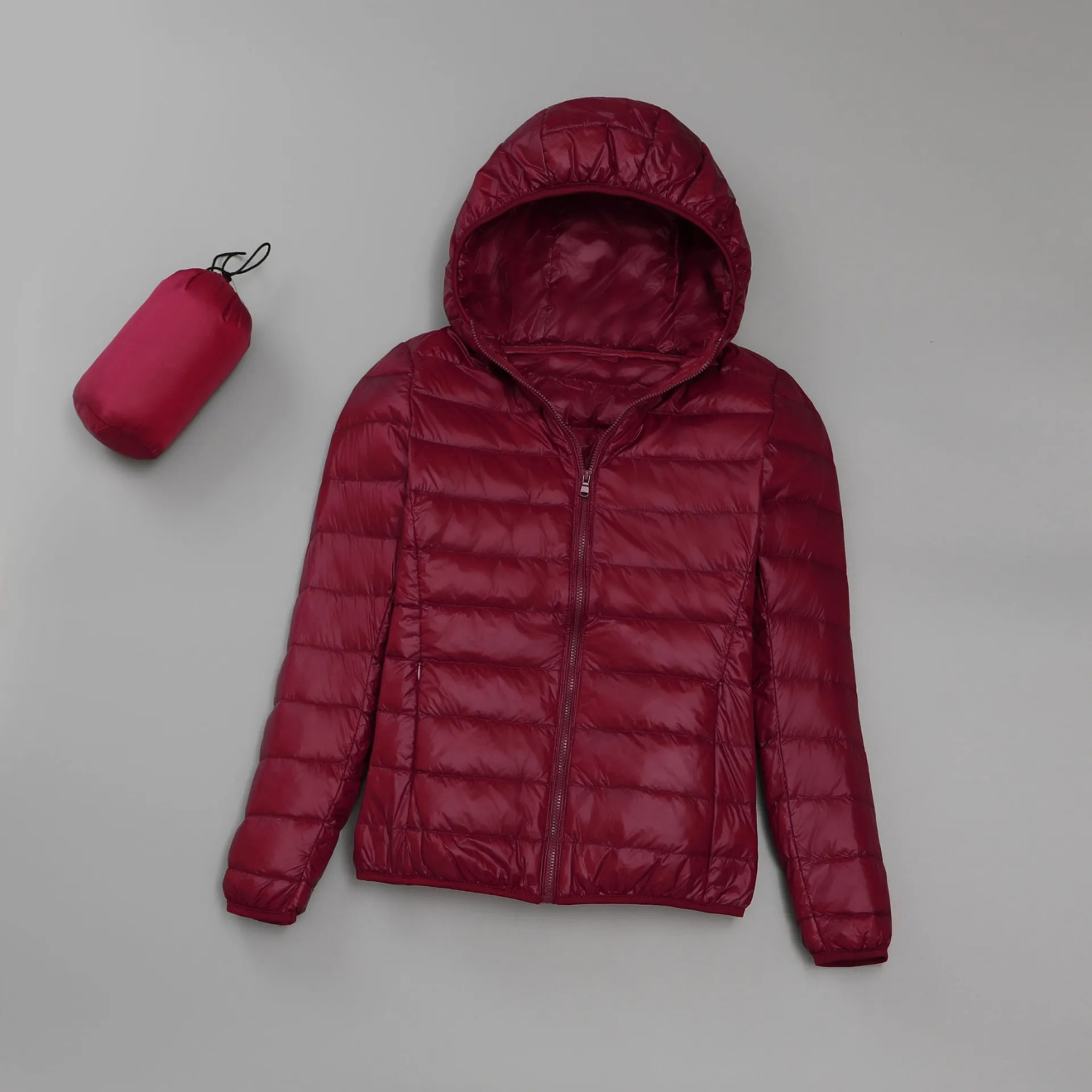Leichte Damen Gesteppte Jacke Mit Kapuze - Norvielle