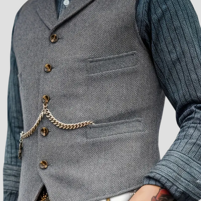 Herren Wollweste Tailored Look Vielseitig