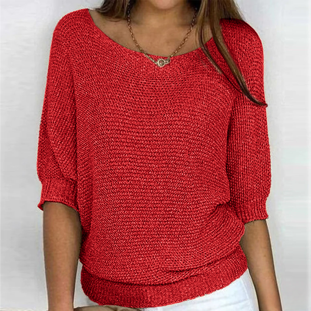 Damen Strickoberteil Entspanntes Design