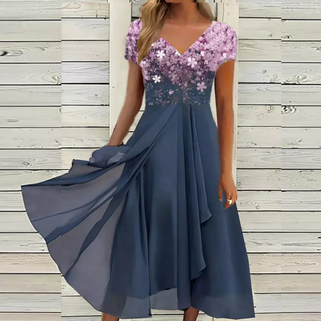 Damen Sommerkleid Leicht Blumenmuster