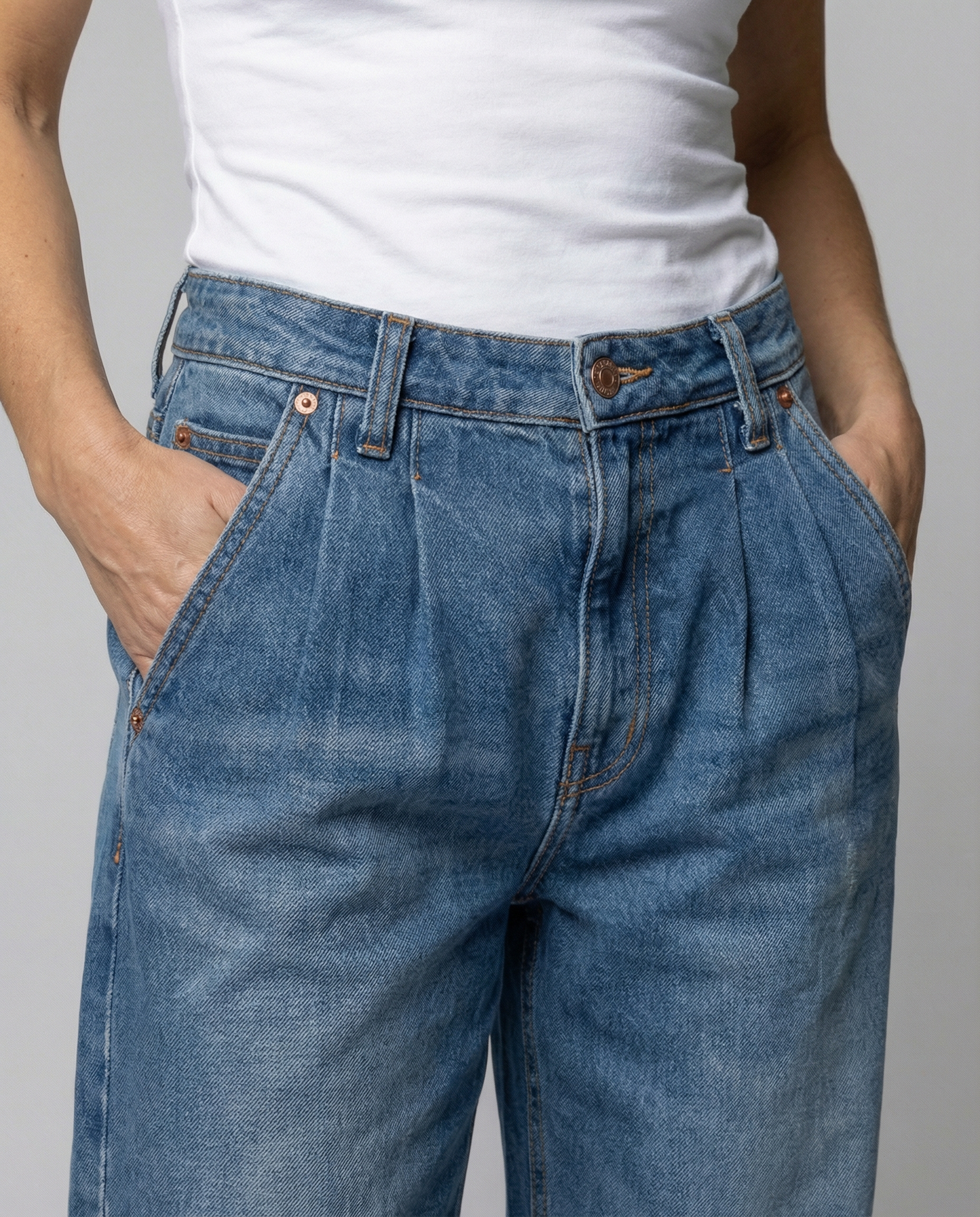 Damen Jeans Bequeme Weite