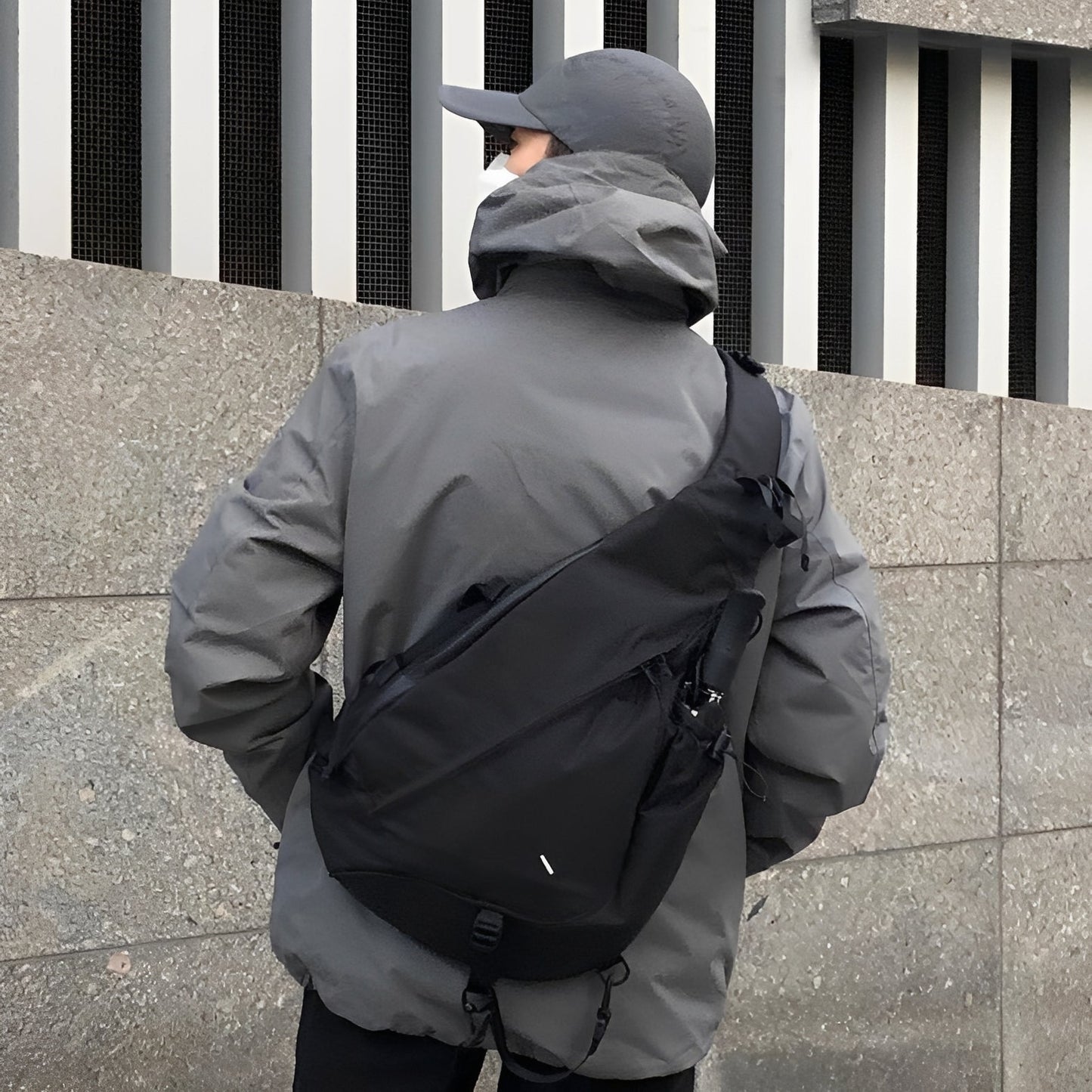 Lucas Herren Umhängetasche Wasserdicht Nylon Schwarz - Norvielle