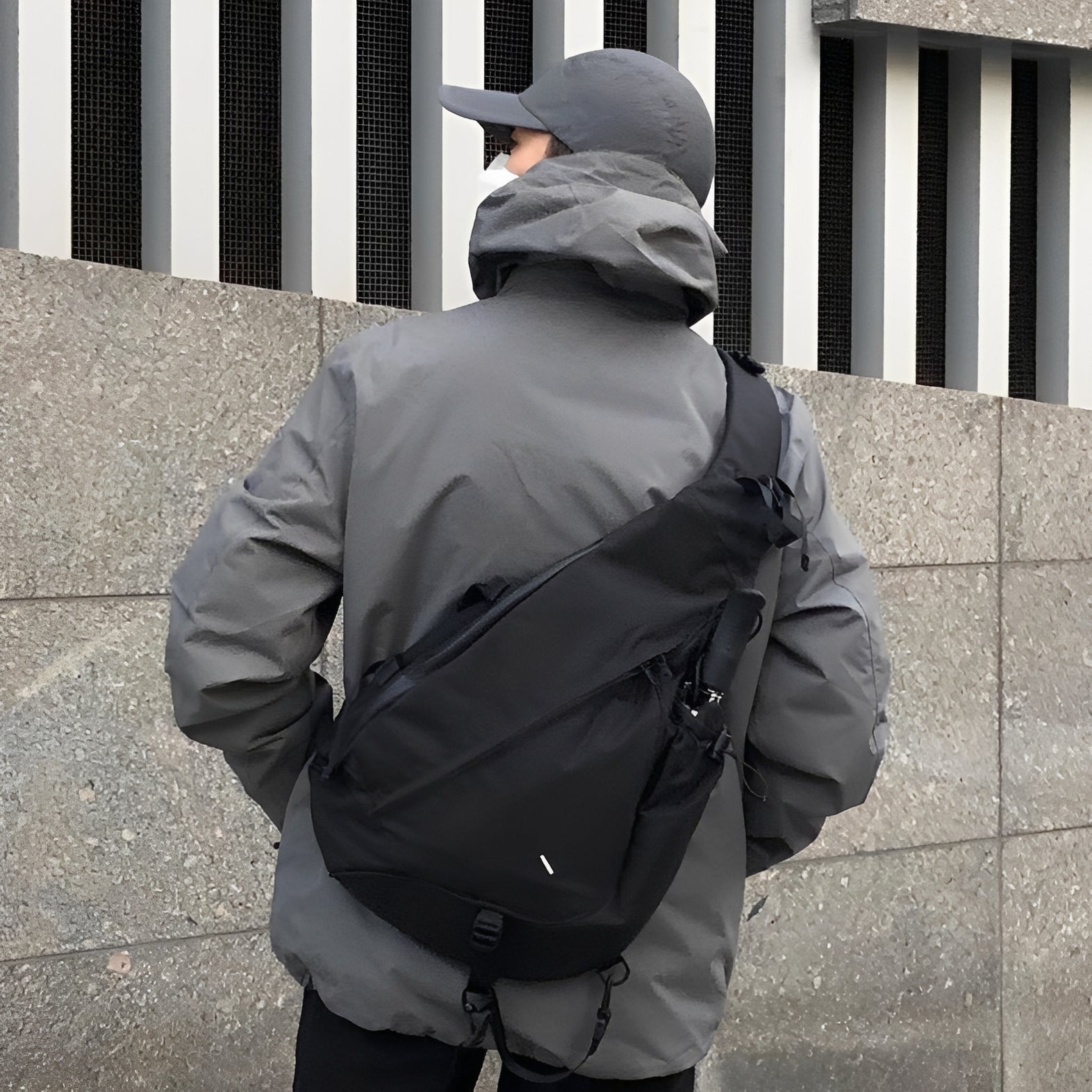 Lucas Herren Umhängetasche Wasserdicht Nylon Schwarz - Norvielle