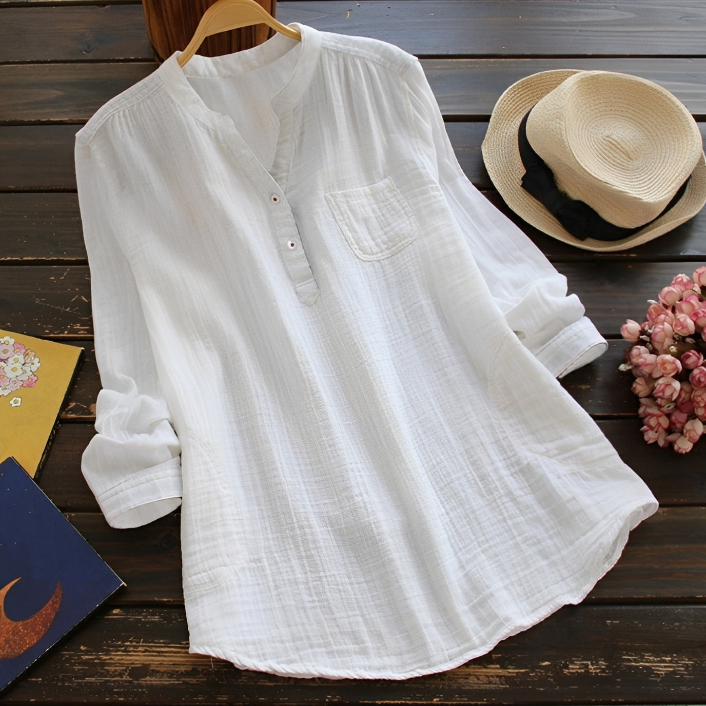 Damen Bluse Lockere Alltagsbluse Zeitlos