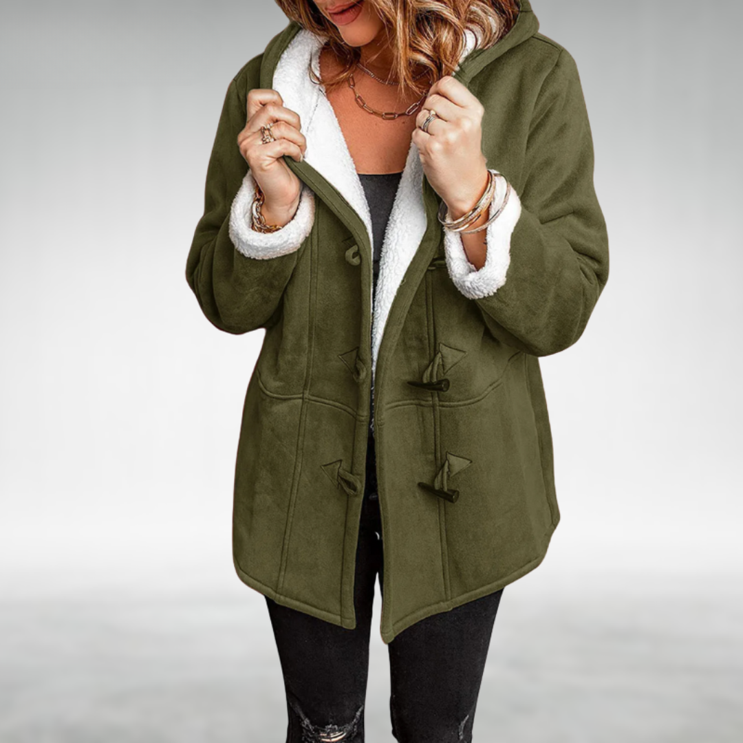 Damen Warme Winterjacke Fleecefutter