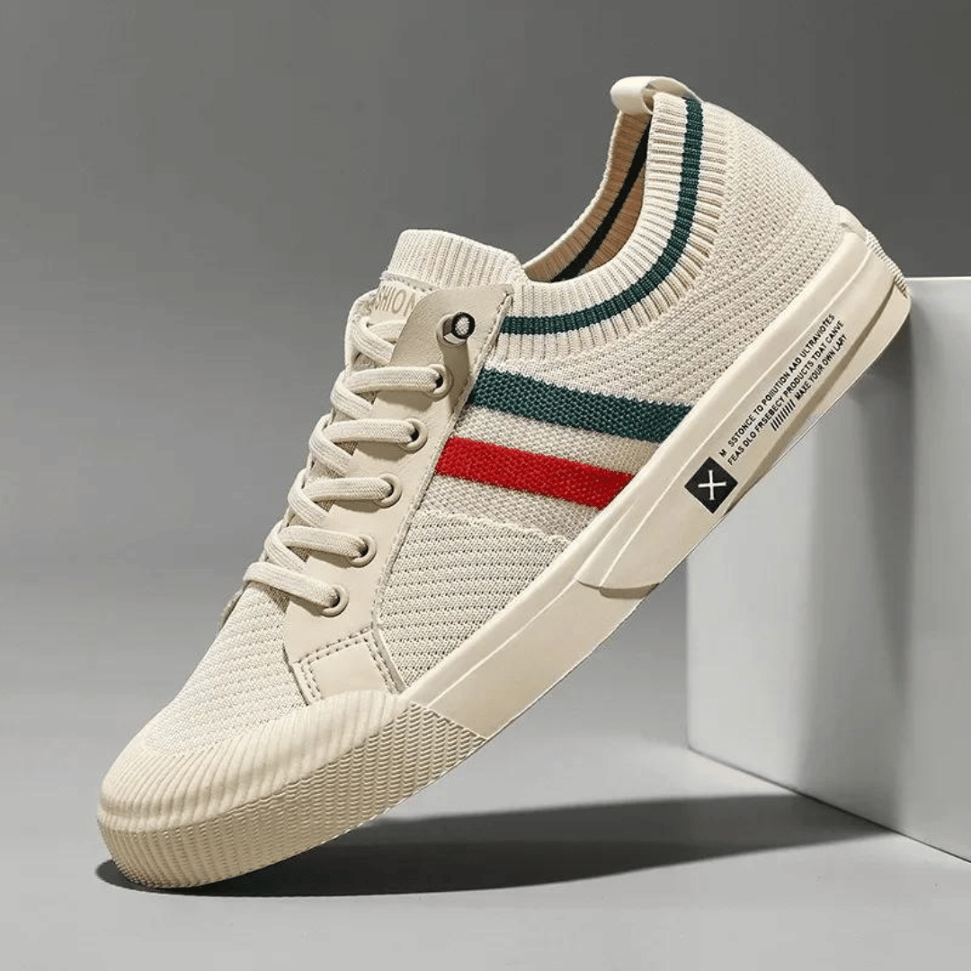 Herren Sneaker Streifen Sportlich Schwarz - Norvielle