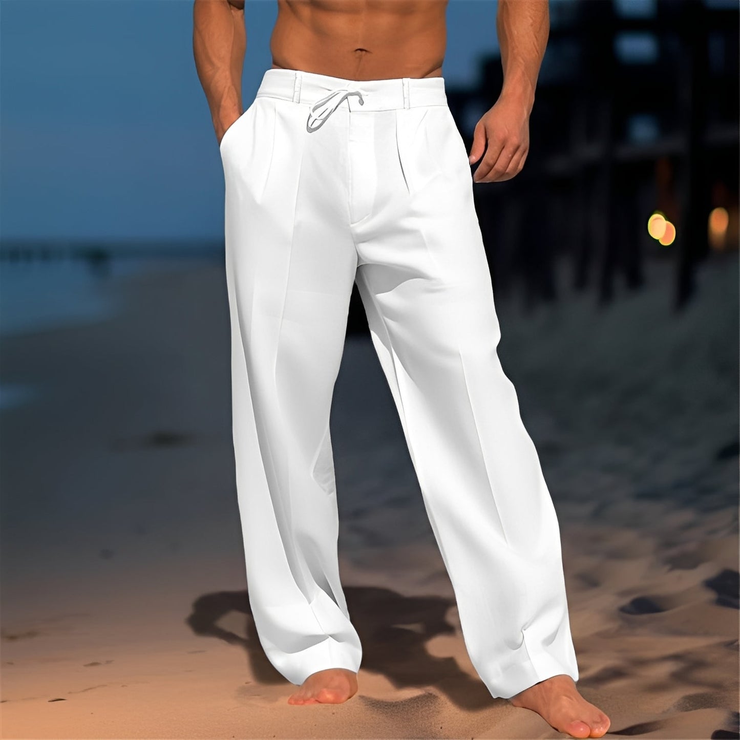 Herren Straight-Leg-Hose Bequem Weit - Norvielle